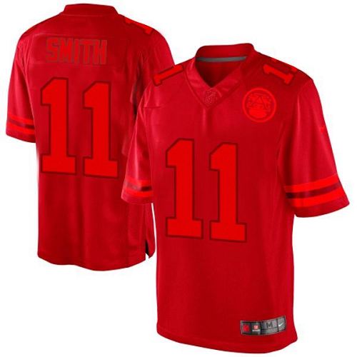 Men's Limited Alex Smith Nike Jersey Red - #11 Drenched NFL Kansas City Chiefs